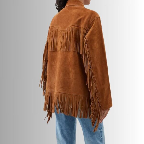 Veste Daim Franges Femme