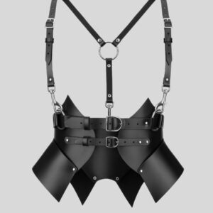 ArmorForm™ – Harnais Ceinture Haute en Cuir avec Panneaux Sculptés