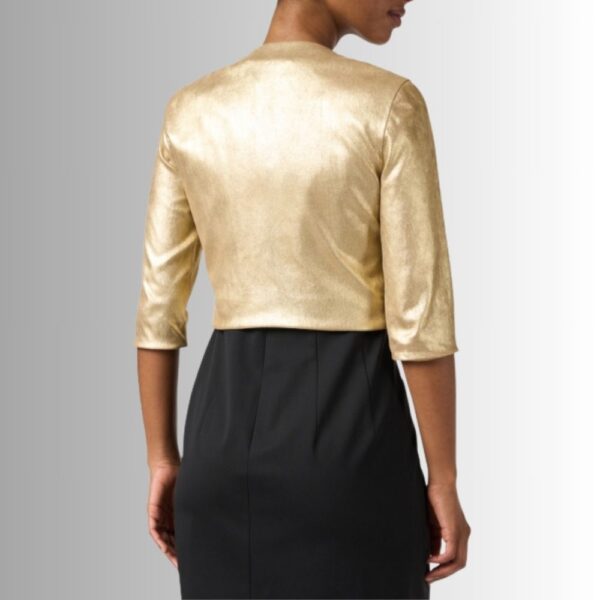 Blouson Doré Femme - Col Rond