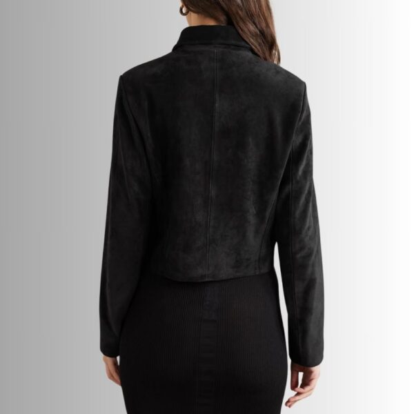 Blouson en daim femme - Noir