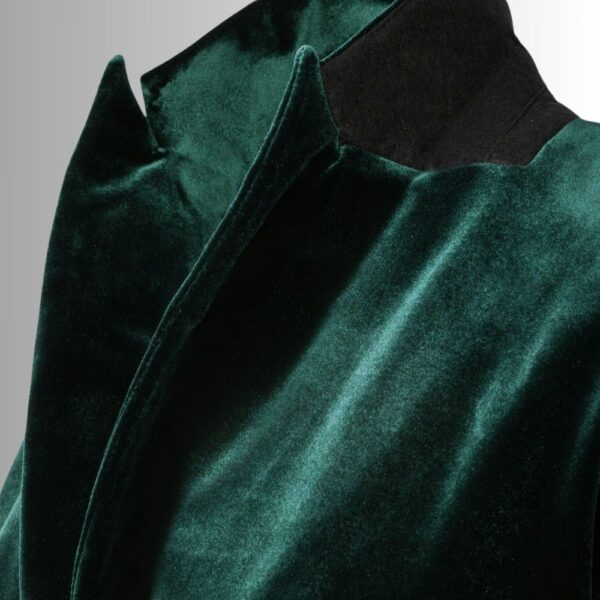 Blazer Femme Velours Vert – Col à Revers Chic