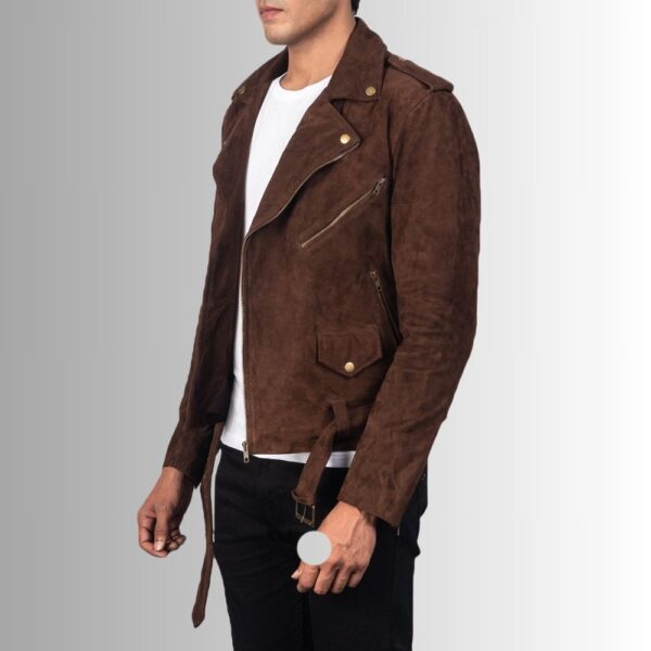 Perfecto Daim Marron Homme - Peau de chèvre