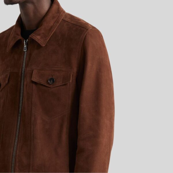 Auburn Vault – Veste Homme En Daim Marron