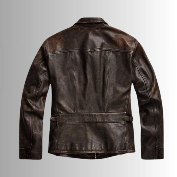 Rust Forge – Veste Cuir Vieilli Homme – Blouson Vintage Pleine Fleur