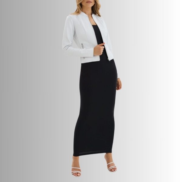 Veste Femme Cuir Blanc - Édition du Concepteur