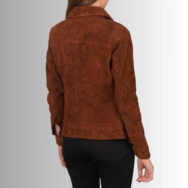 Veste En Daim Marron Femme - Classique
