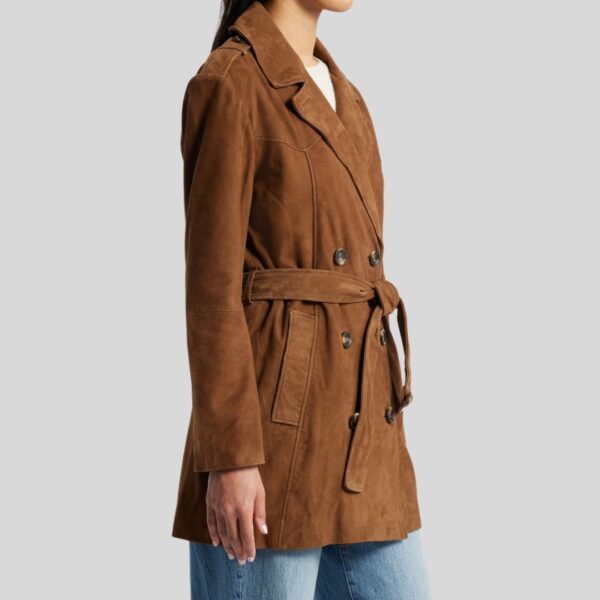 Manteau court Daim Femme