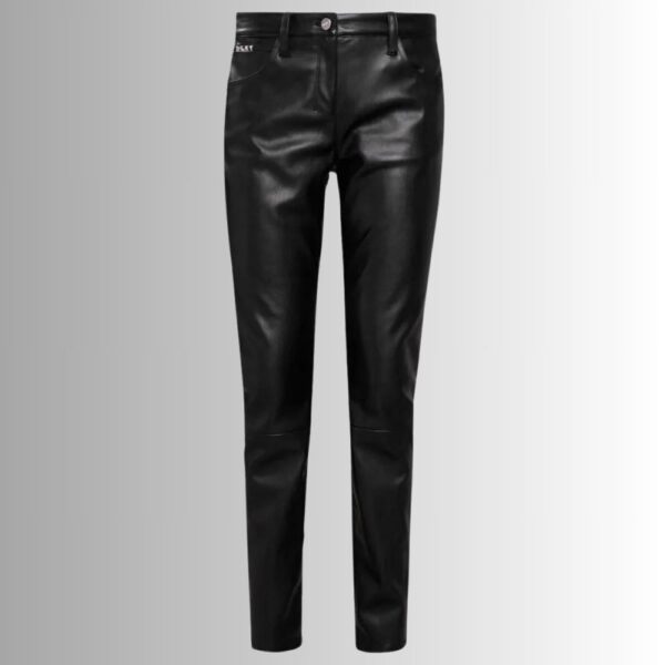 Pantalon Noir Cuir Femme - Classique