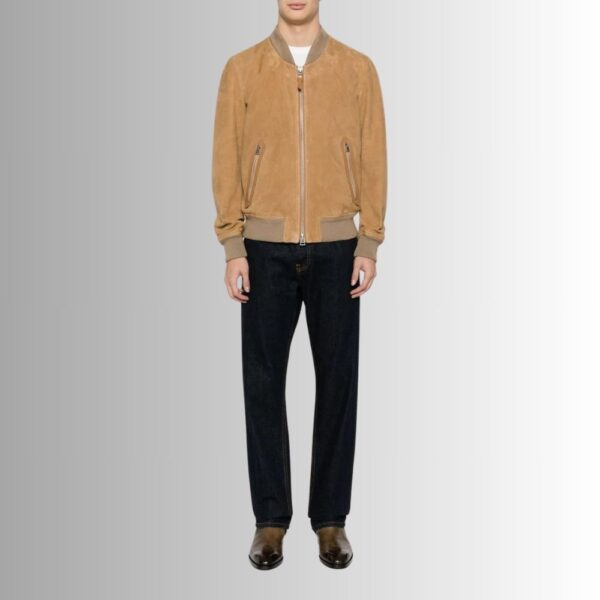 Veste En Daim Camel Homme - Classique