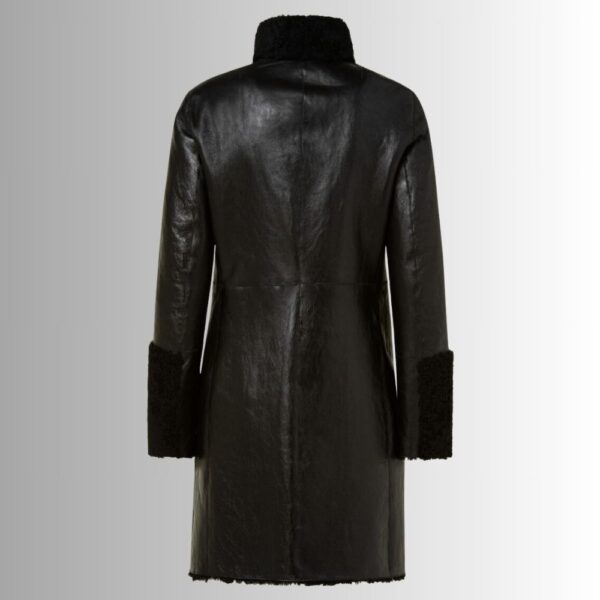 Manteau Cuir Peau Lainée Femme - Réversible