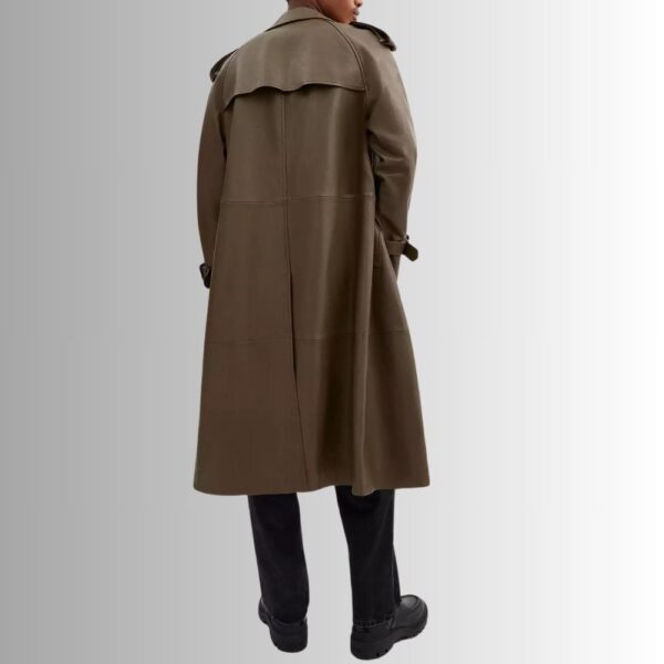 Manteau Cuir Vert Olive Homme - Style Élégant et Robuste
