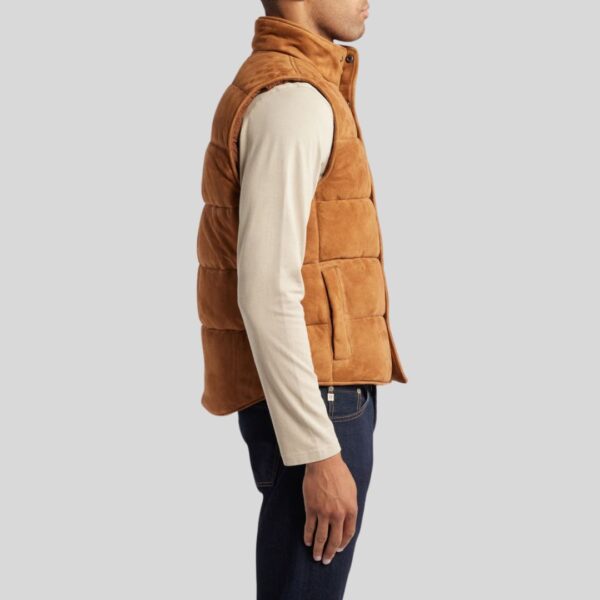 Canyon Loft – Gilet Matelassé Homme en Daim Véritable