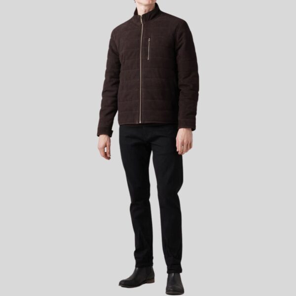 Ridgefall Veste Matelassée en Daim de Chèvre pour Homme