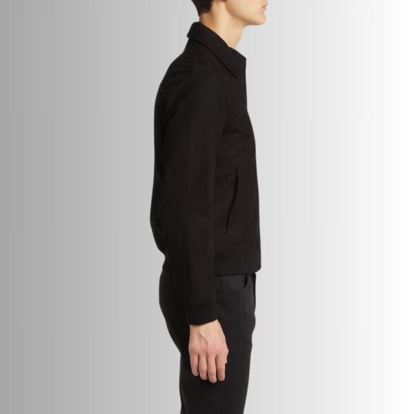 Veste Daim Homme Noir - Édition Classique