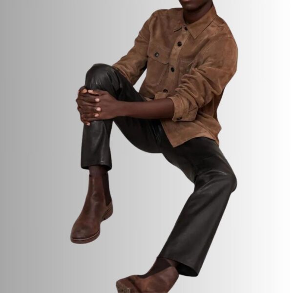 Pantalon Cuir Noir Homme - Classique