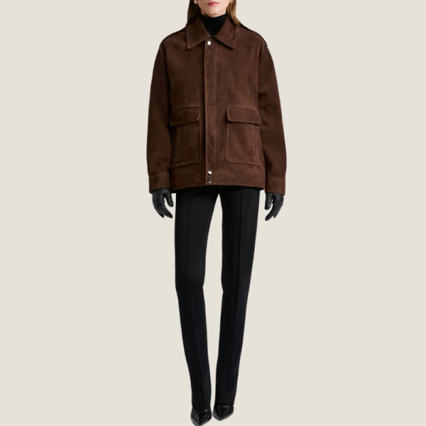 Blouson Daim Femme Marron