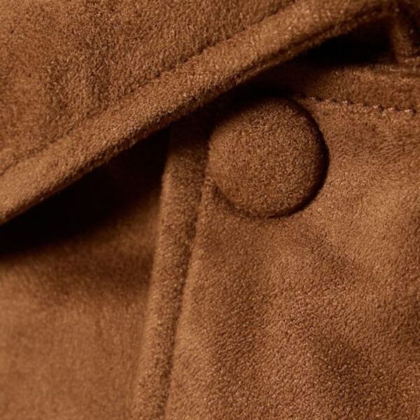 Hazel Fall – Blouson Femme en Daim de Chèvre Marron