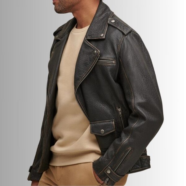 Perfecto en Cuir Homme - Asymétrique