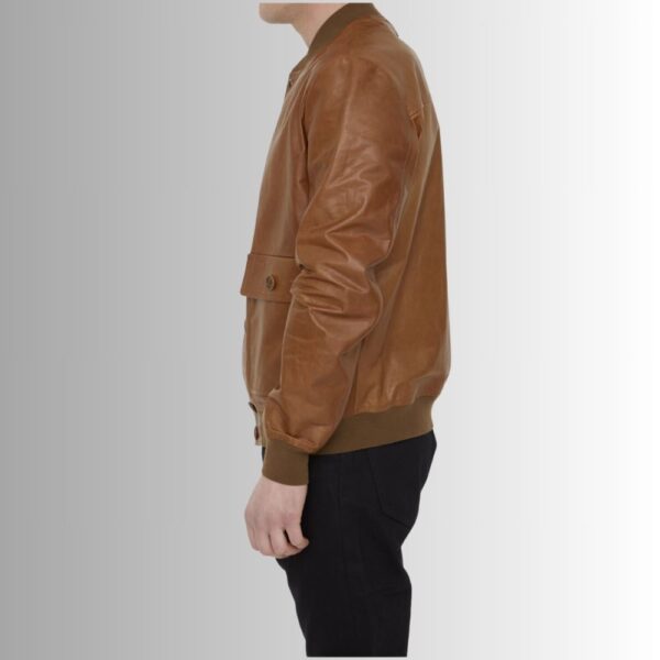 Cognac Bomber – Veste Cuir Homme Marron Style Bombardier Classique