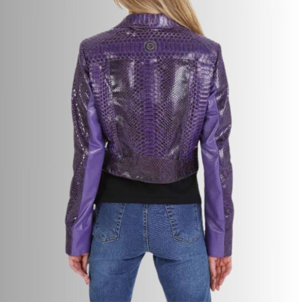Blouson Violet Femme - Cuir d'agneau