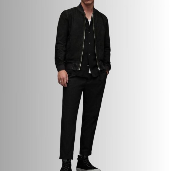 Veste Daim Noir Homme