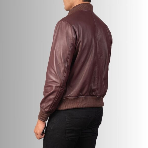 Bordeaux Noble – Veste cuir homme à zip – Finition premium