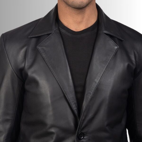 Blazer En Cuir Homme Noir - Classe et élégance combinées
