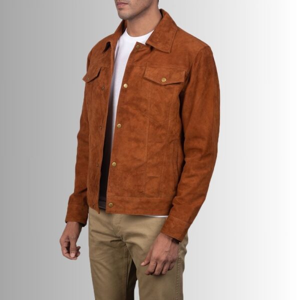 Veste Marron Homme Daim - Style Camionneur