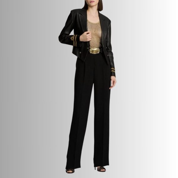 Veste Blazer Cuir Femme - Noir