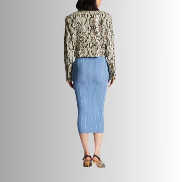 Blouson En Cuir Court Femme - Python