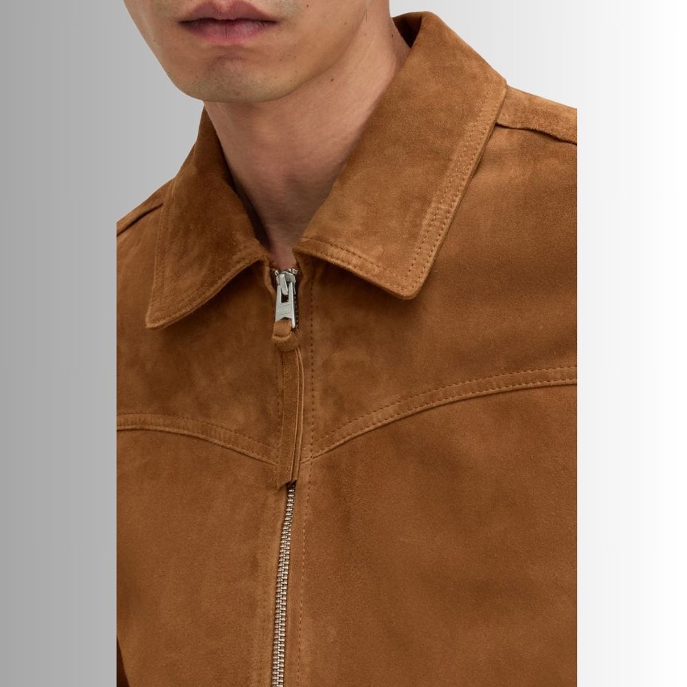 Veste Homme Daim Marron - Tanner