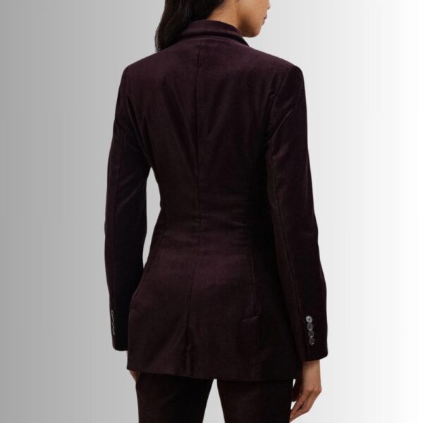 Blazer Femme Velours Noir – Classique Tailleur