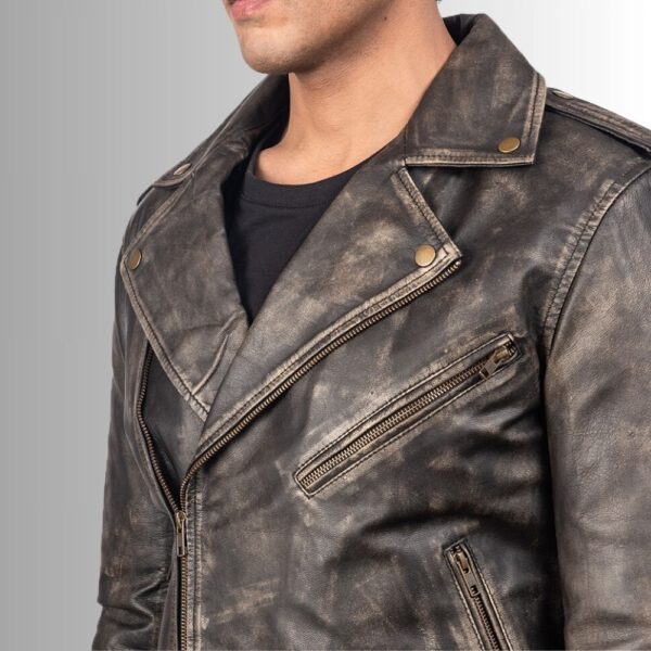 Blouson Cuir Vieilli Homme - Peau de chèvre