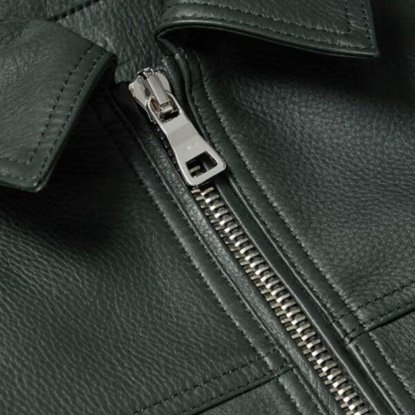 Vert Absolu – Veste en cuir vert homme – Élégance intemporelle