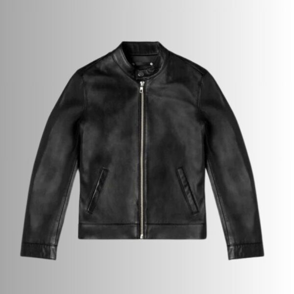 Zippé Noir – Blouson cuir noir homme – Fermeture éclair moderne
