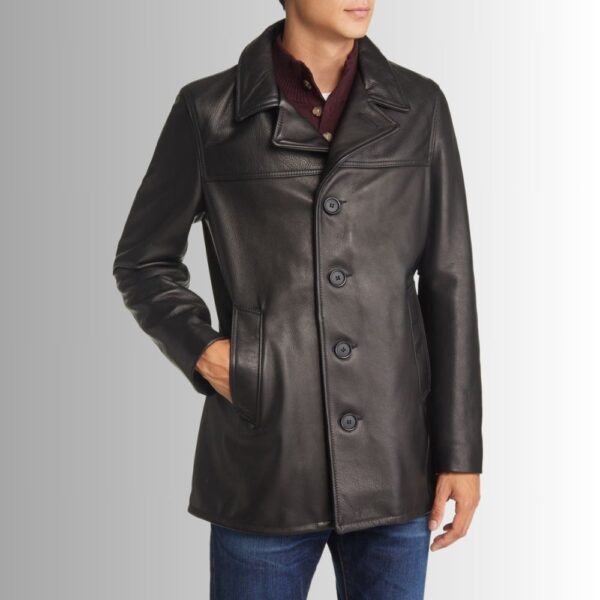 Manteau 3 4 Homme Cuir - Classique