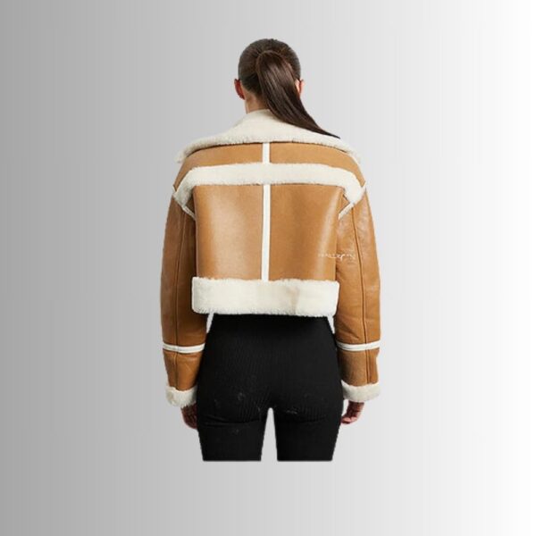 Bombardier Femme Camel - Style Asymétrique