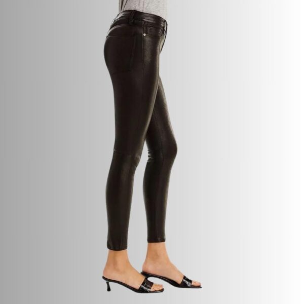 Pantalon Femme Cuir Noir - Coupe Skinny