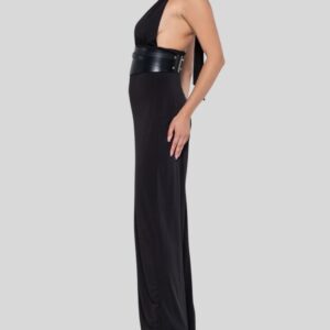 Ceinture Corset Femme en Cuir Noir Large – Taille Haute Sculpturale