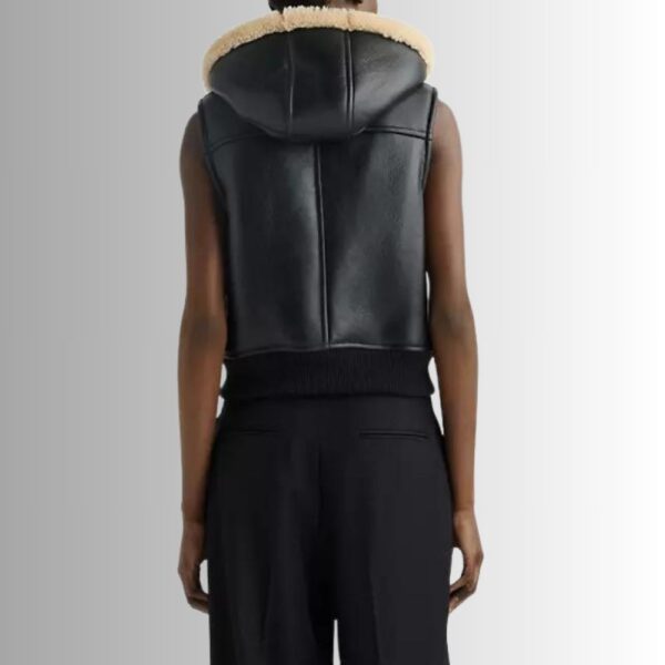 Gilet Sans Manche Fourrure Femme - Noir