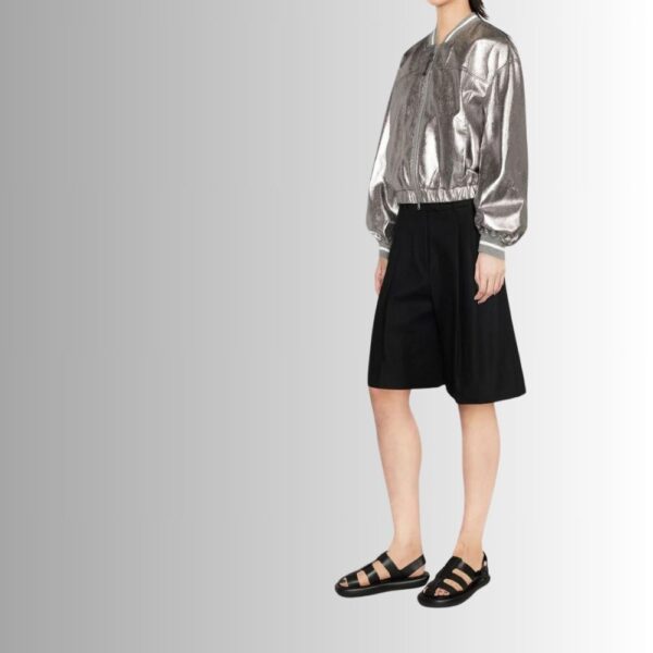 Blouson Argenté Femme - Style Bombardier