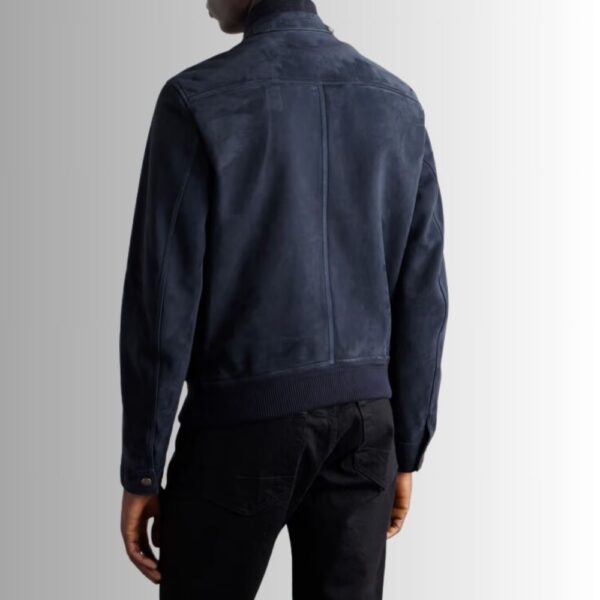 Veste Daim Bleu Homme - Style De Luxe