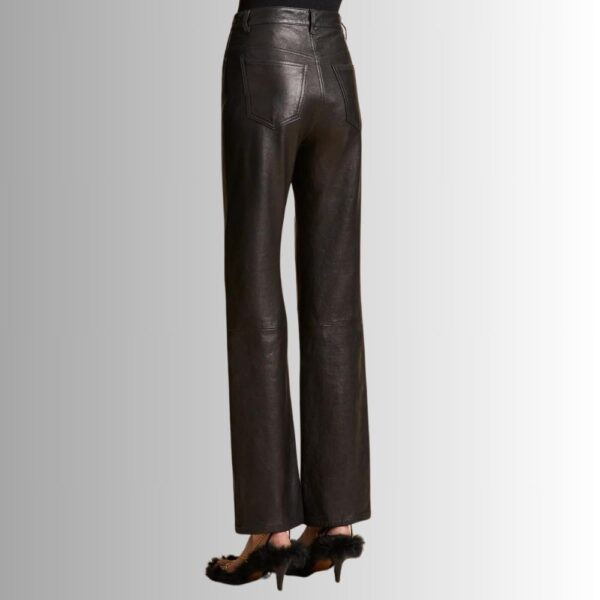 Pantalon Femme En Cuir Noir - Luxueuse