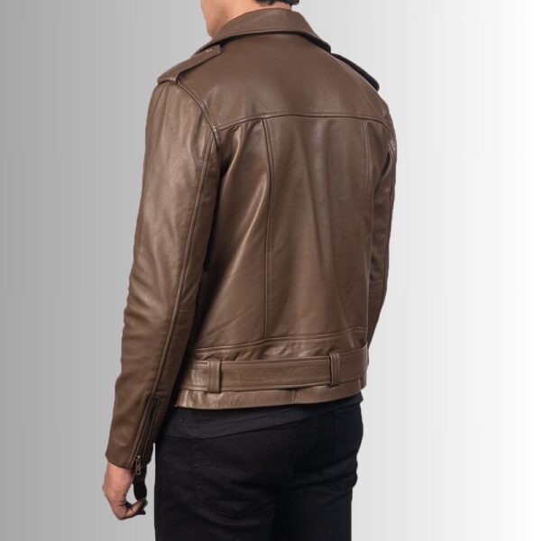 Perfecto Marron Homme - Fermeture éclair Asymétrique