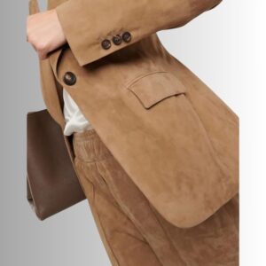 Blazer Daim Femme - Camel