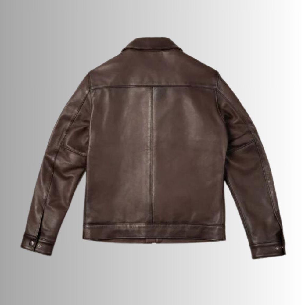 Blouson Cuir Marron Homme - Élégante et Confortable