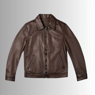 Blouson Cuir Marron Homme - Élégante et Confortable